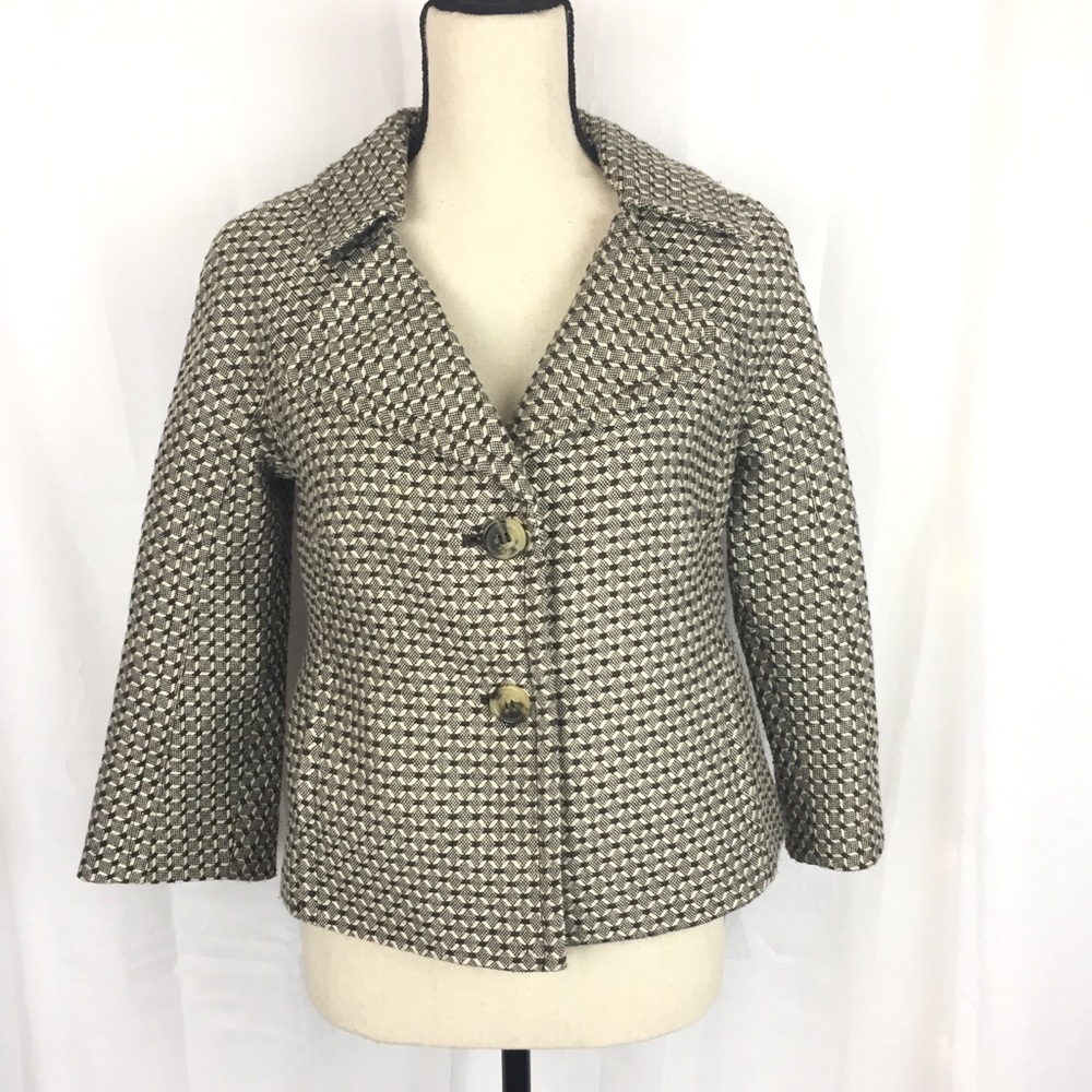 Ann Taylor Petite Tweed Career Blazer EUC Size 6P